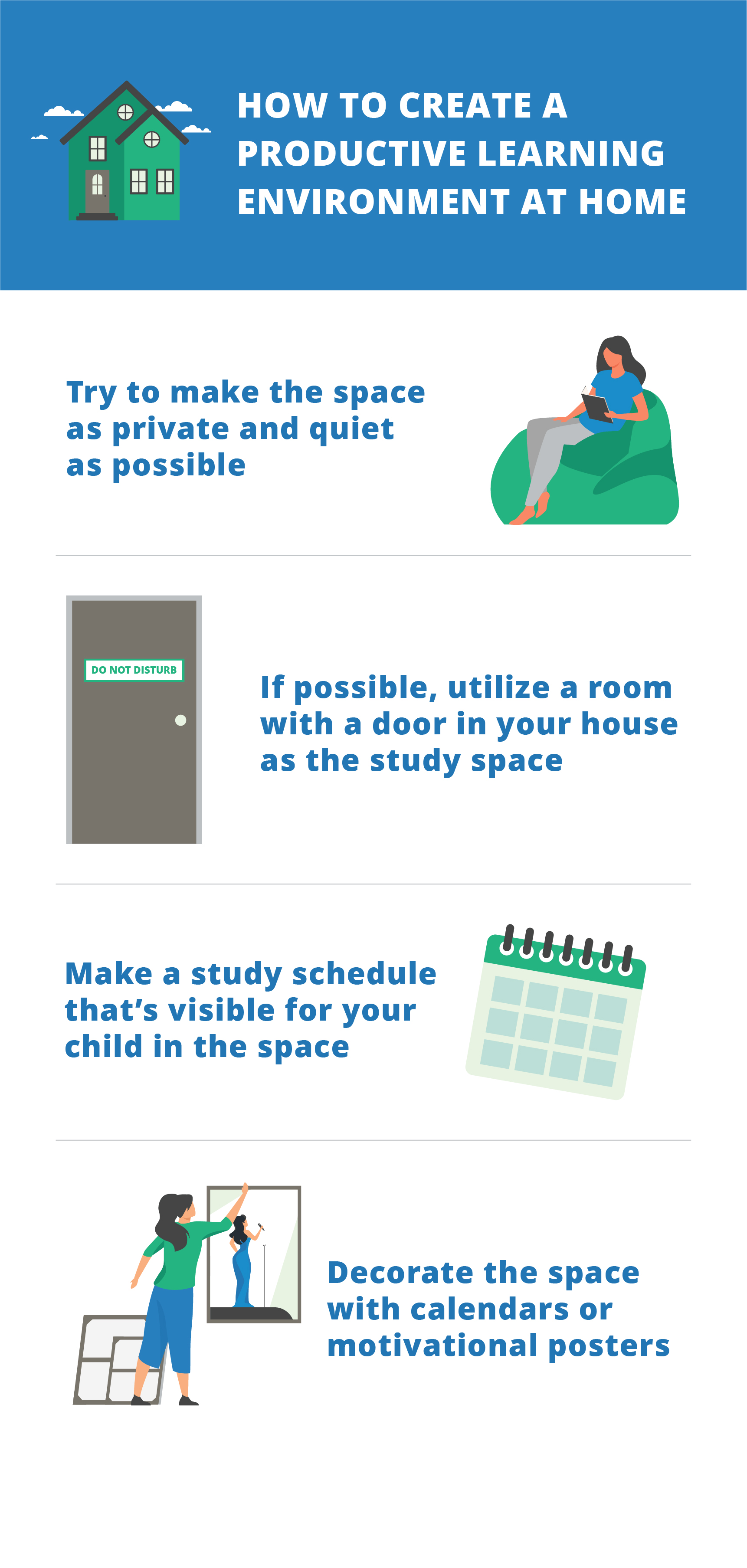 ays to Help Your Child With Time Management: Ensure they stay organized, Schedule out a reasonable amount of work for each day, Prioritize tasks and Set SMART goals.